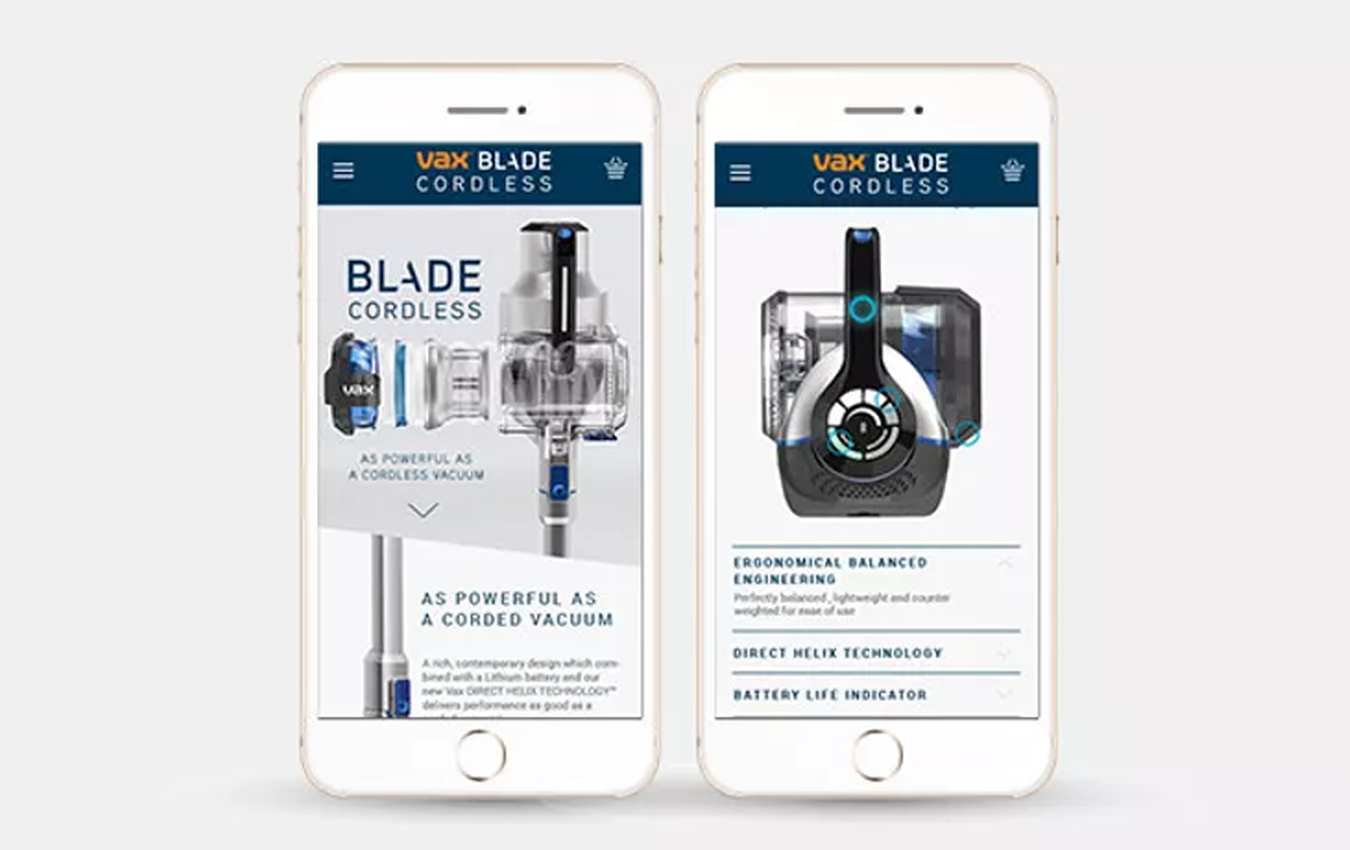 Blade responsive landing page web design 